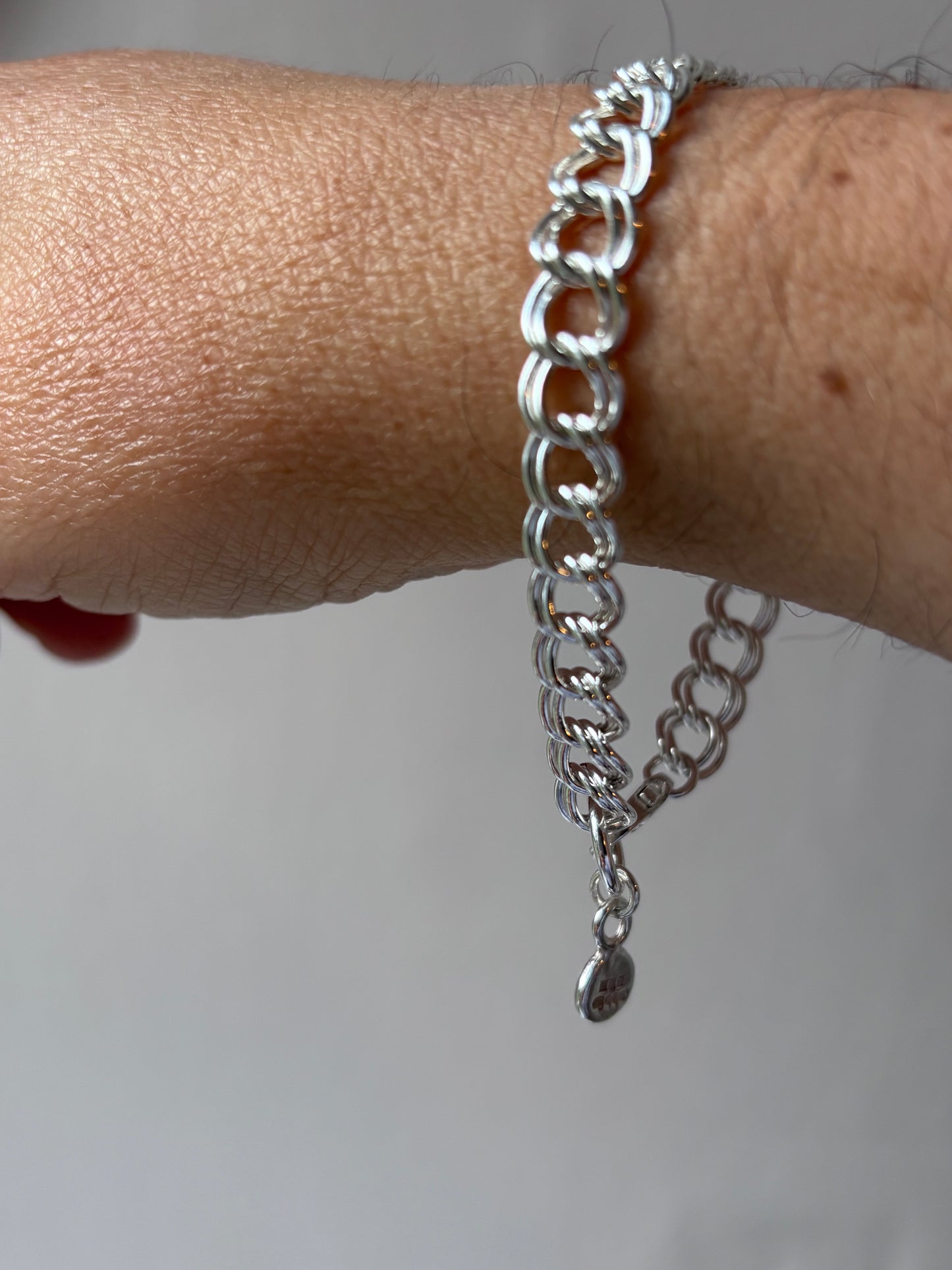 Silver Double Curb Bracelet