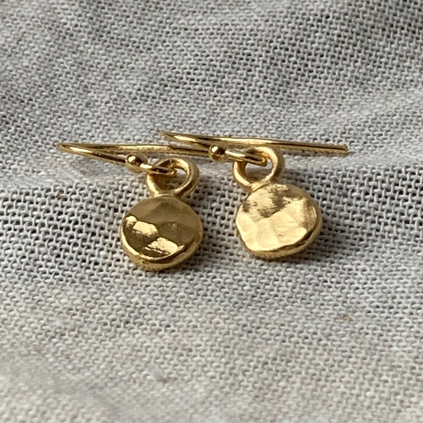 Gold hammered drops