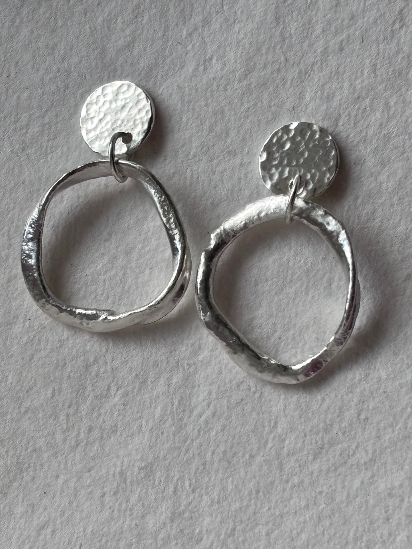 Molten Silver Earrings