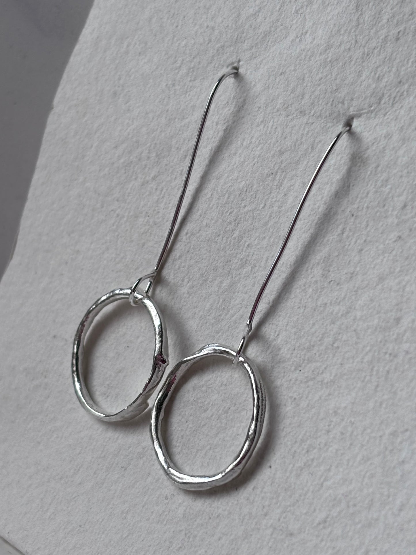 Molten Silver Hoops
