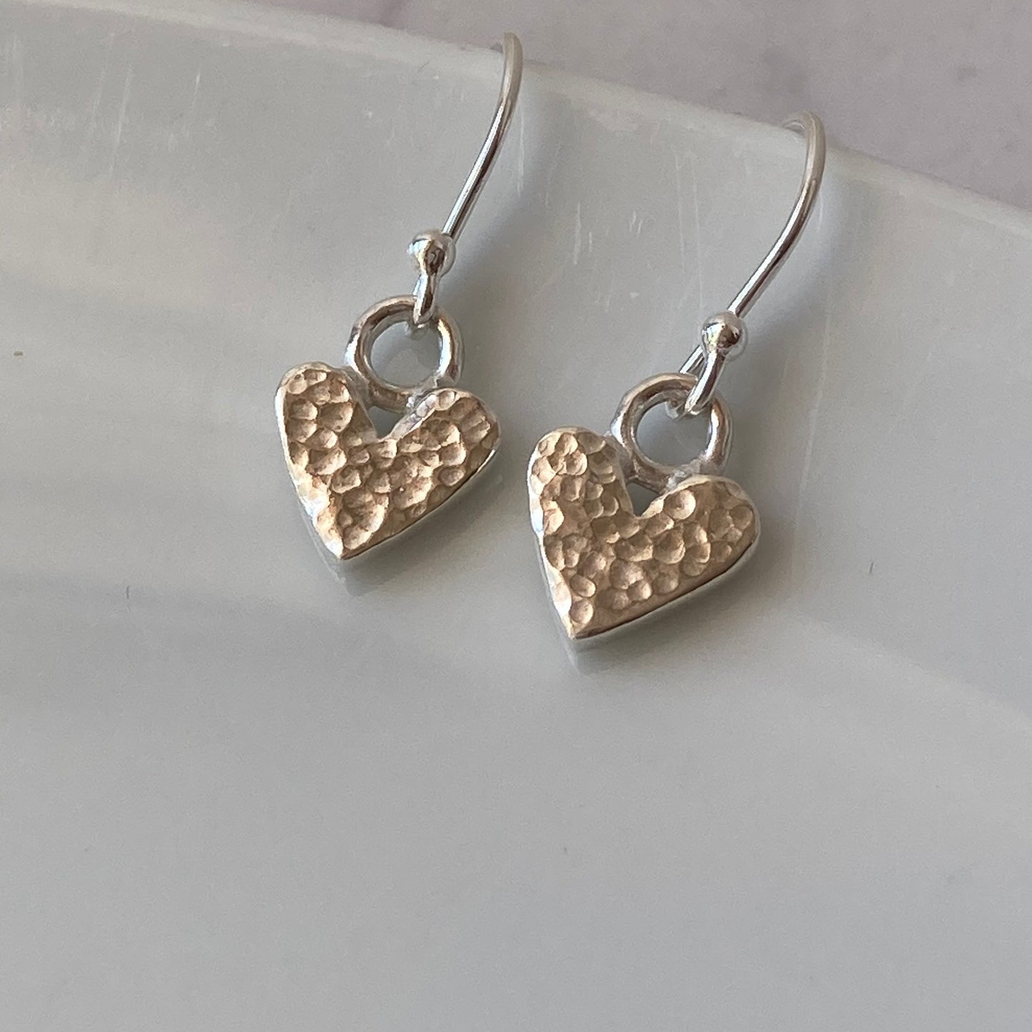 MINI HEART CHARM DROP EARRINGS