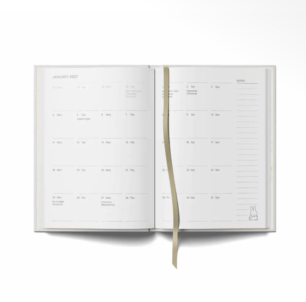 Miffy 2027 A5 Diary - Week-To-View - My Balloon