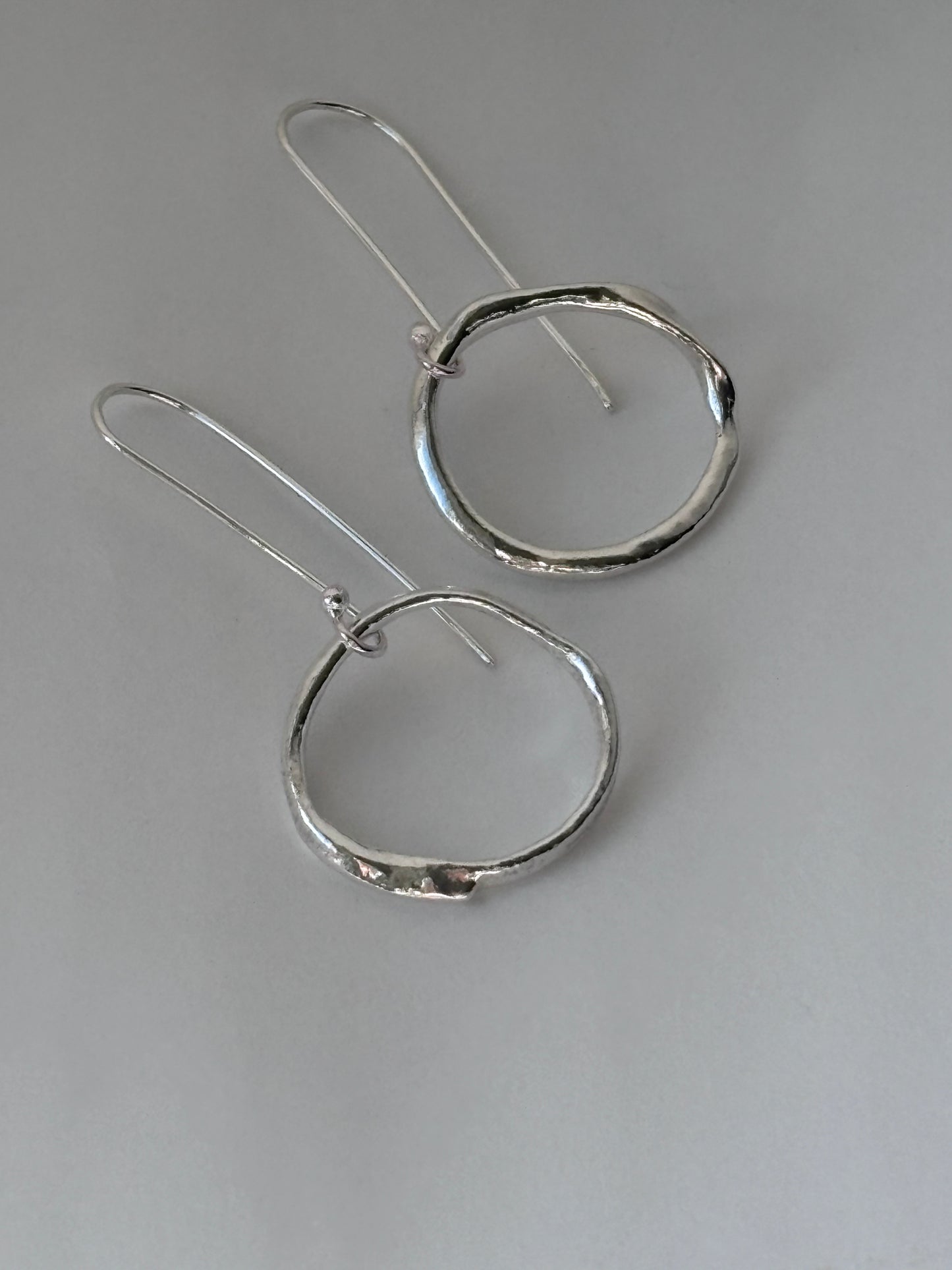 Molten Silver Hoops