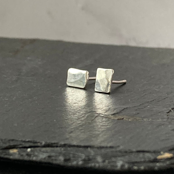 Silver Rectangle Studs