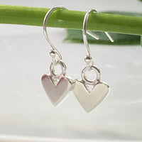 Mini heart drop earrings