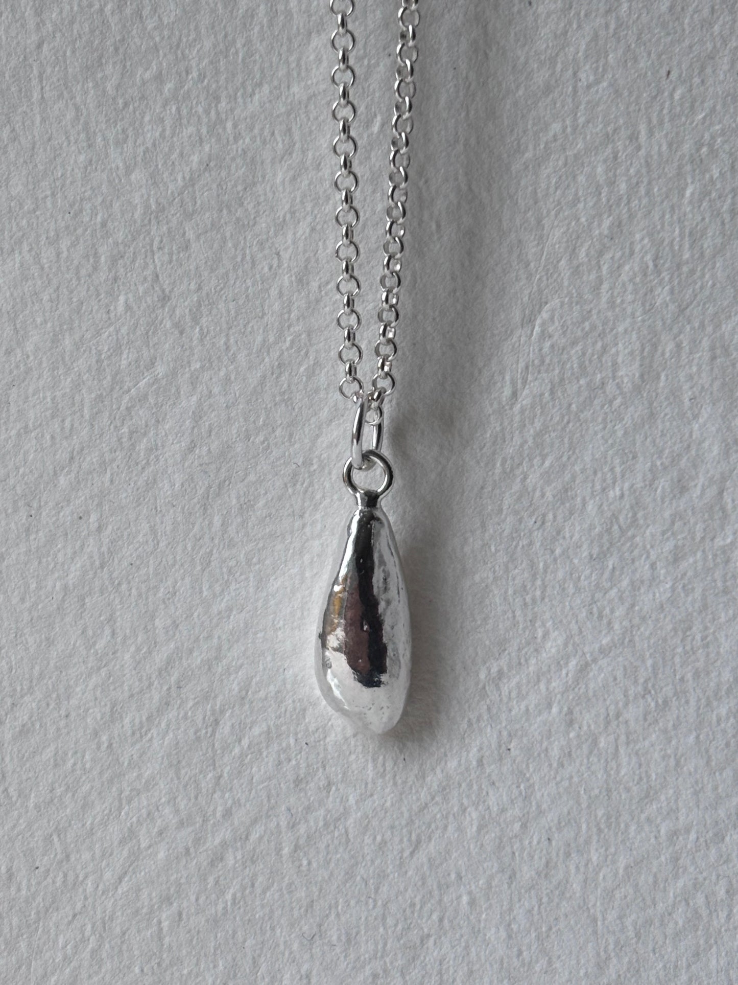 Scottish Beach Pebble Pendant In Silver