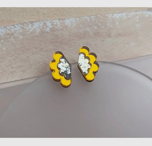 Scalloped Stud Earrings