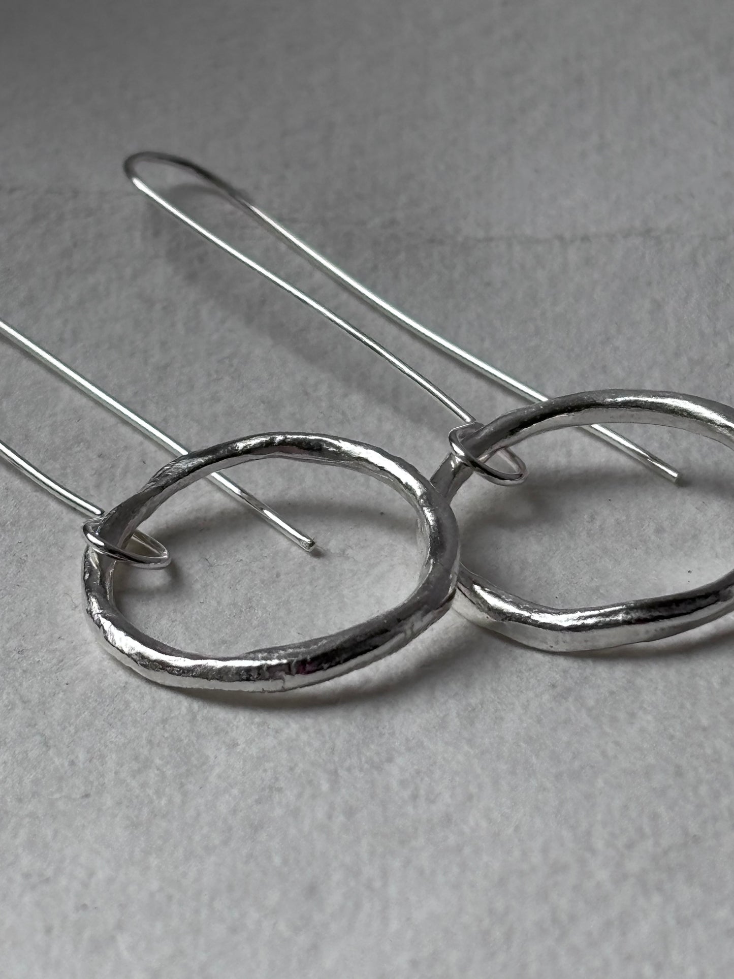 Molten Silver Hoops