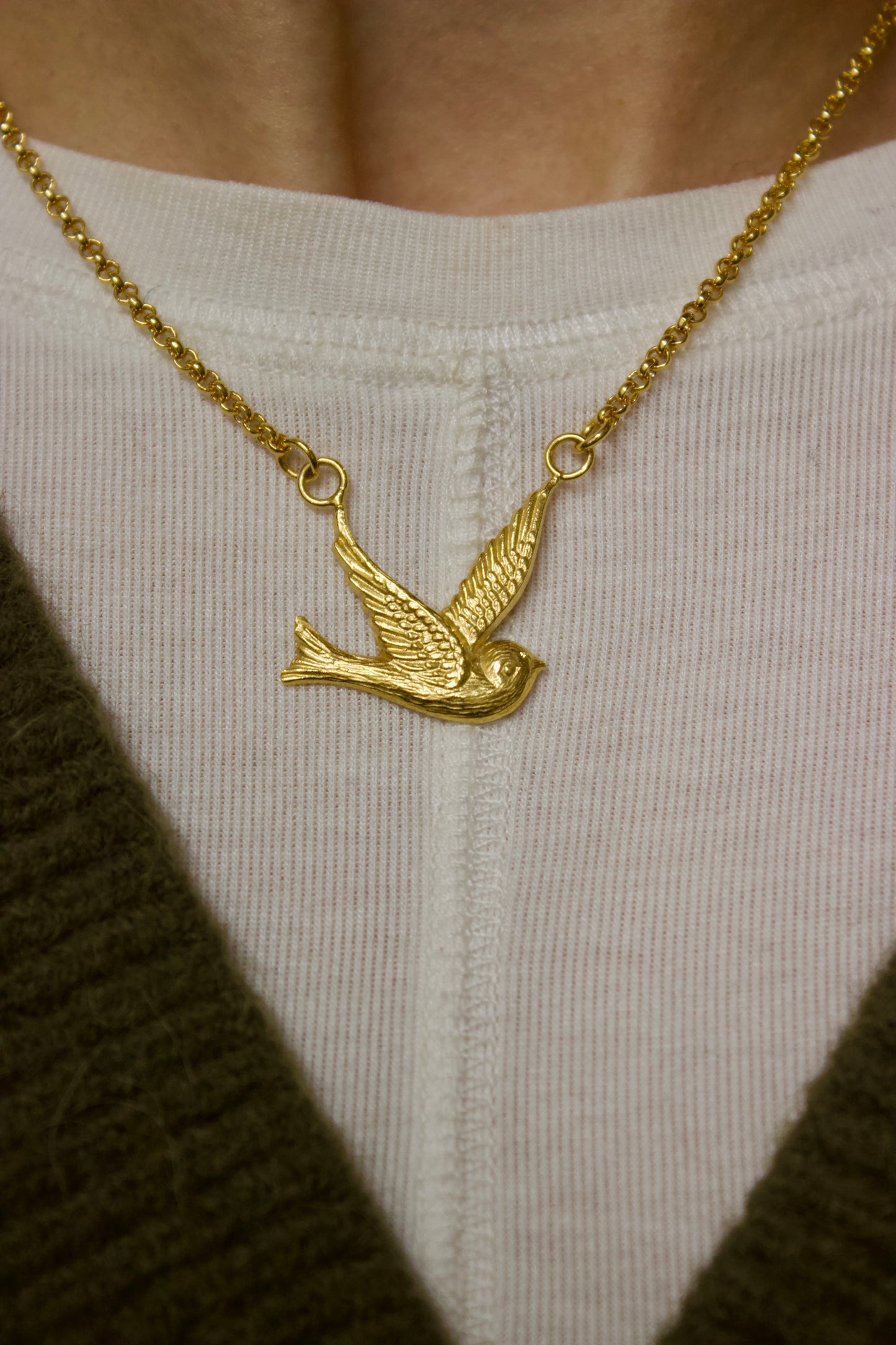 Gold Swallow Necklace (preorder)
