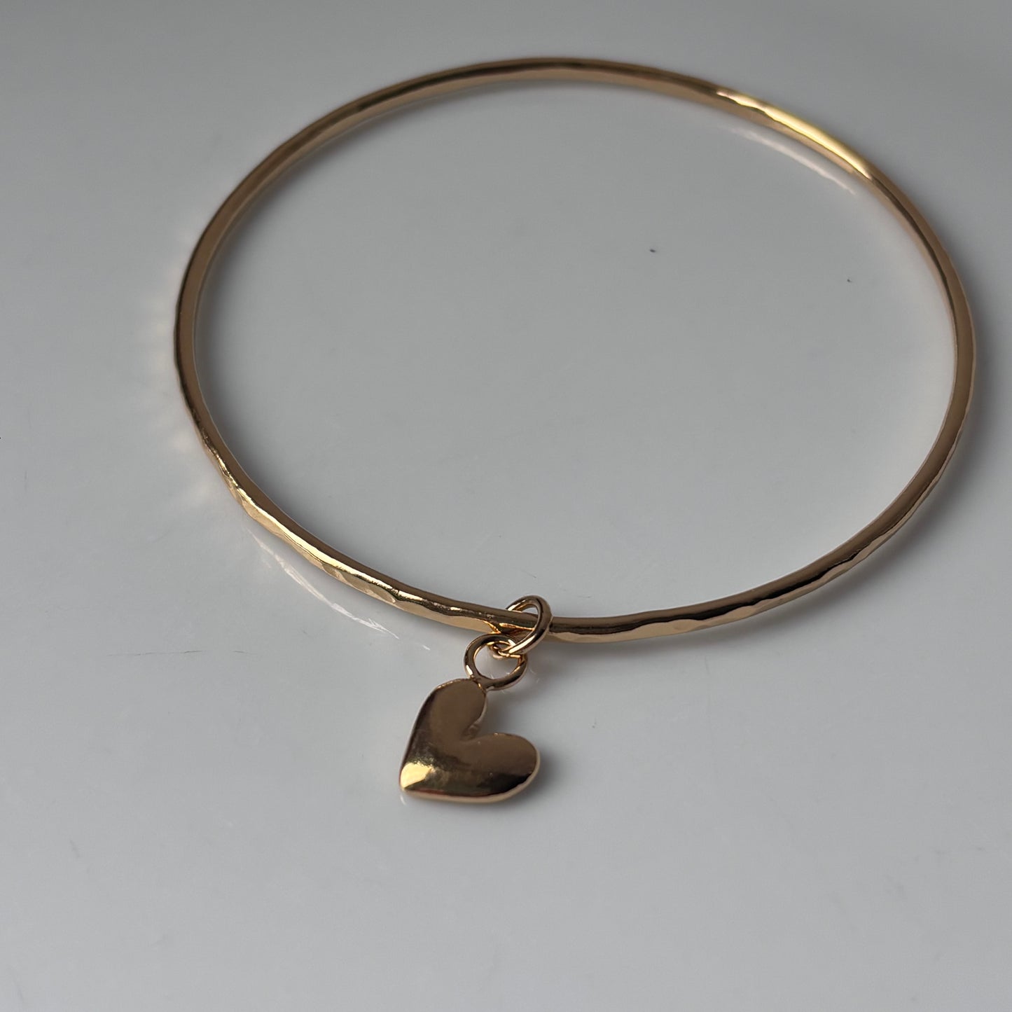 Gold Heart Bangle