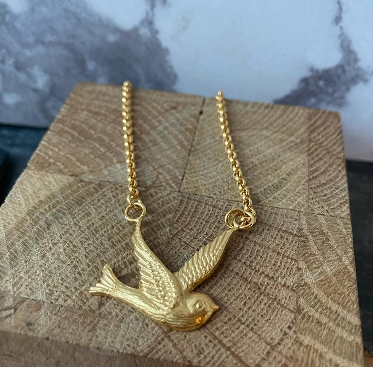 Gold Swallow Necklace (preorder)