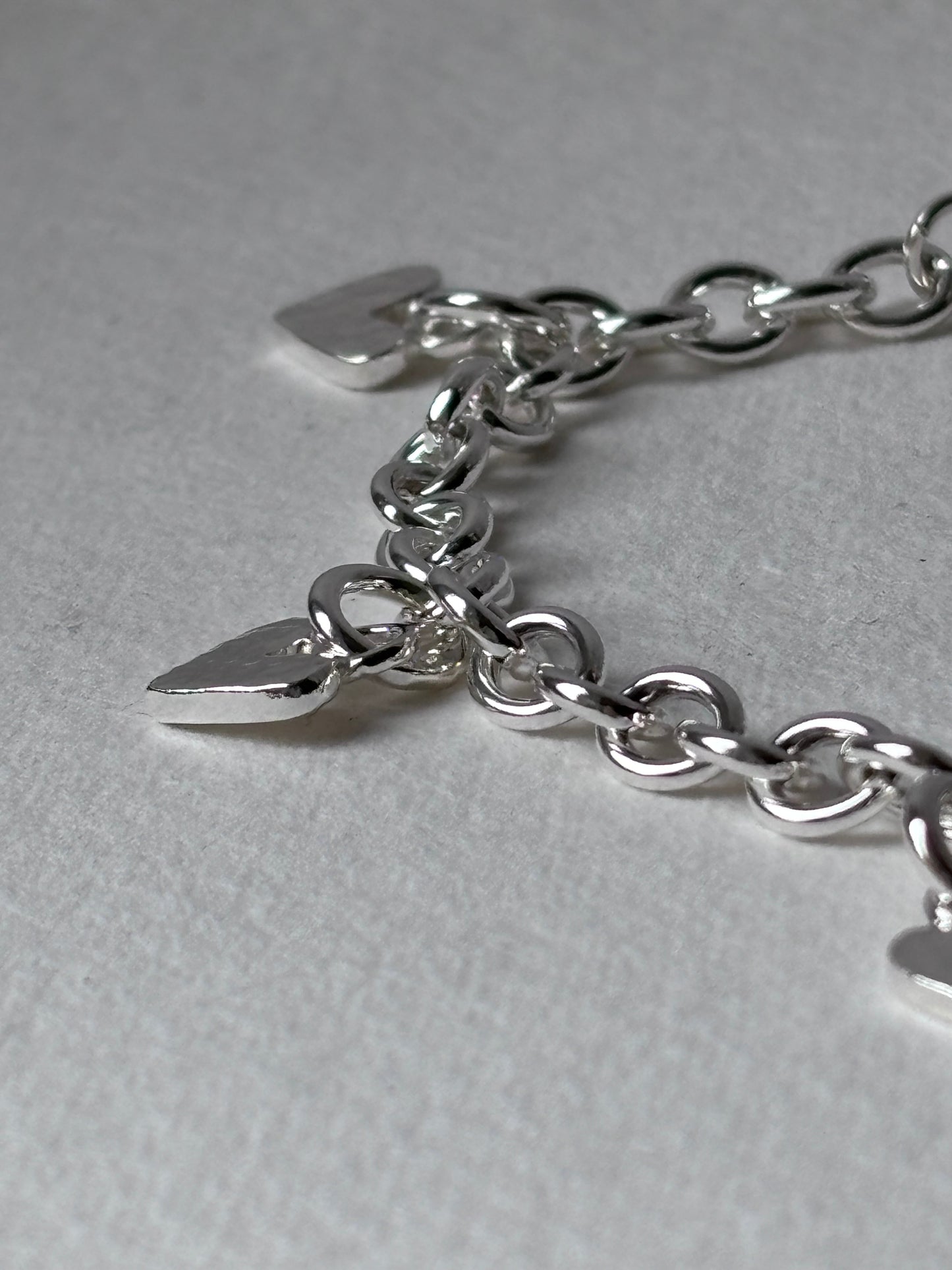 Silver Heart Charm Bracelet