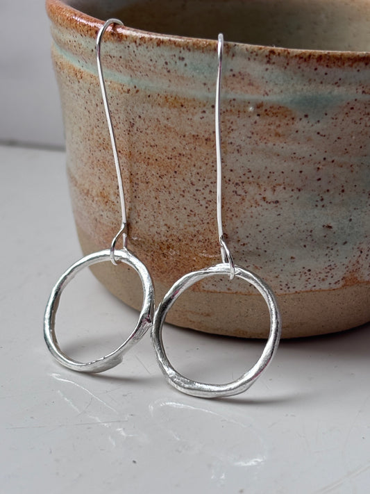 Molten Silver Hoops
