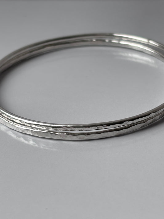 Hammered Bangle Set