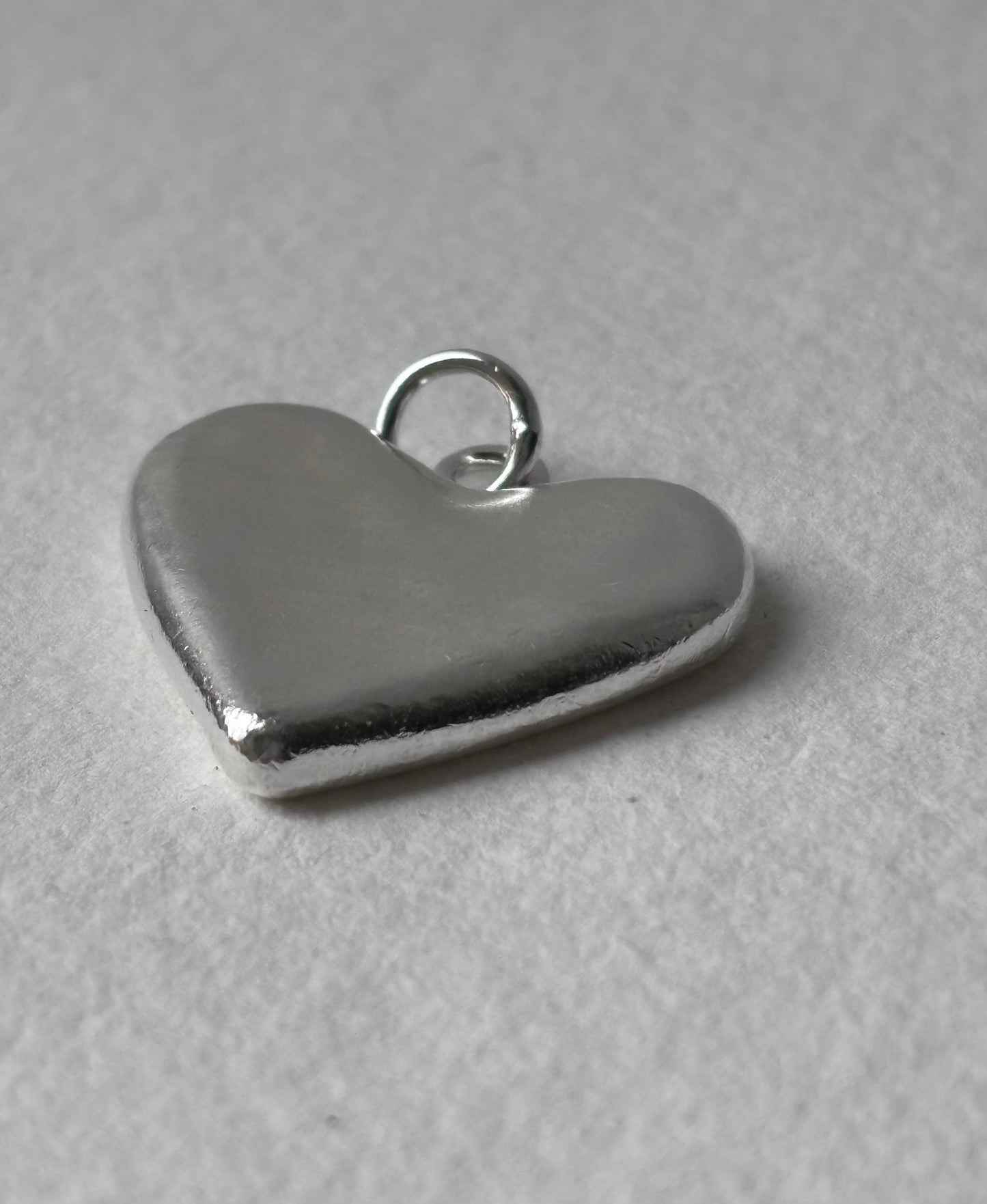 Sterling Silver Ripple Heart Pendant.