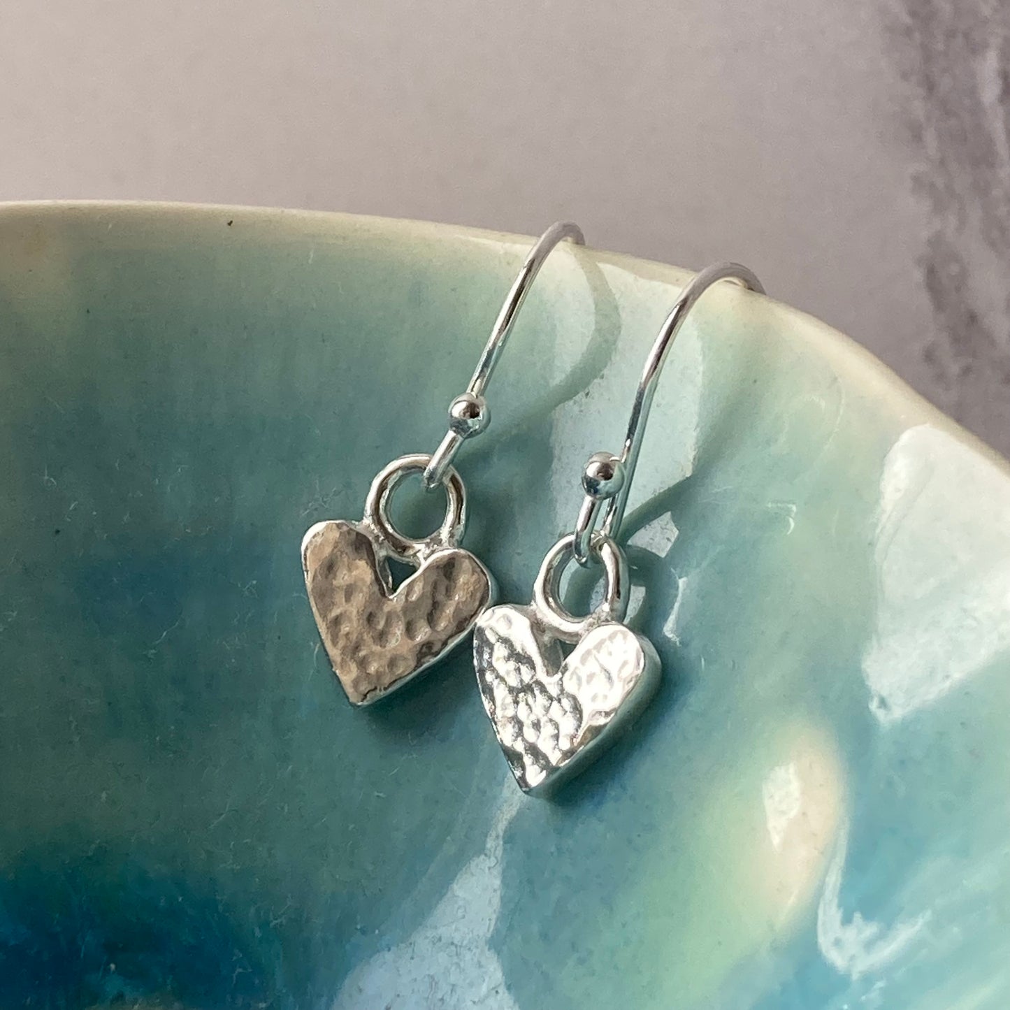 MINI HEART CHARM DROP EARRINGS