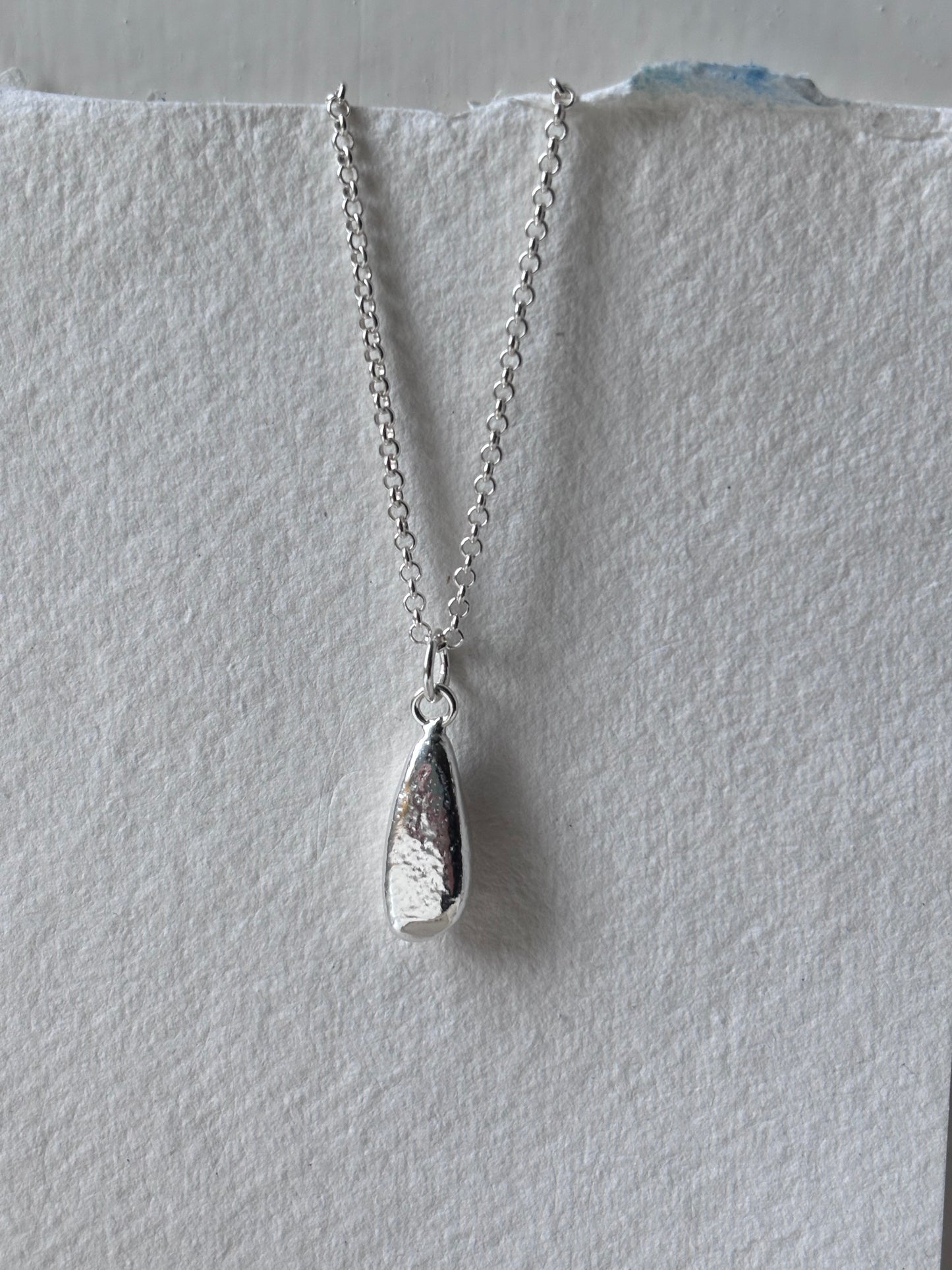 Scottish Beach Pebble Pendant In Silver
