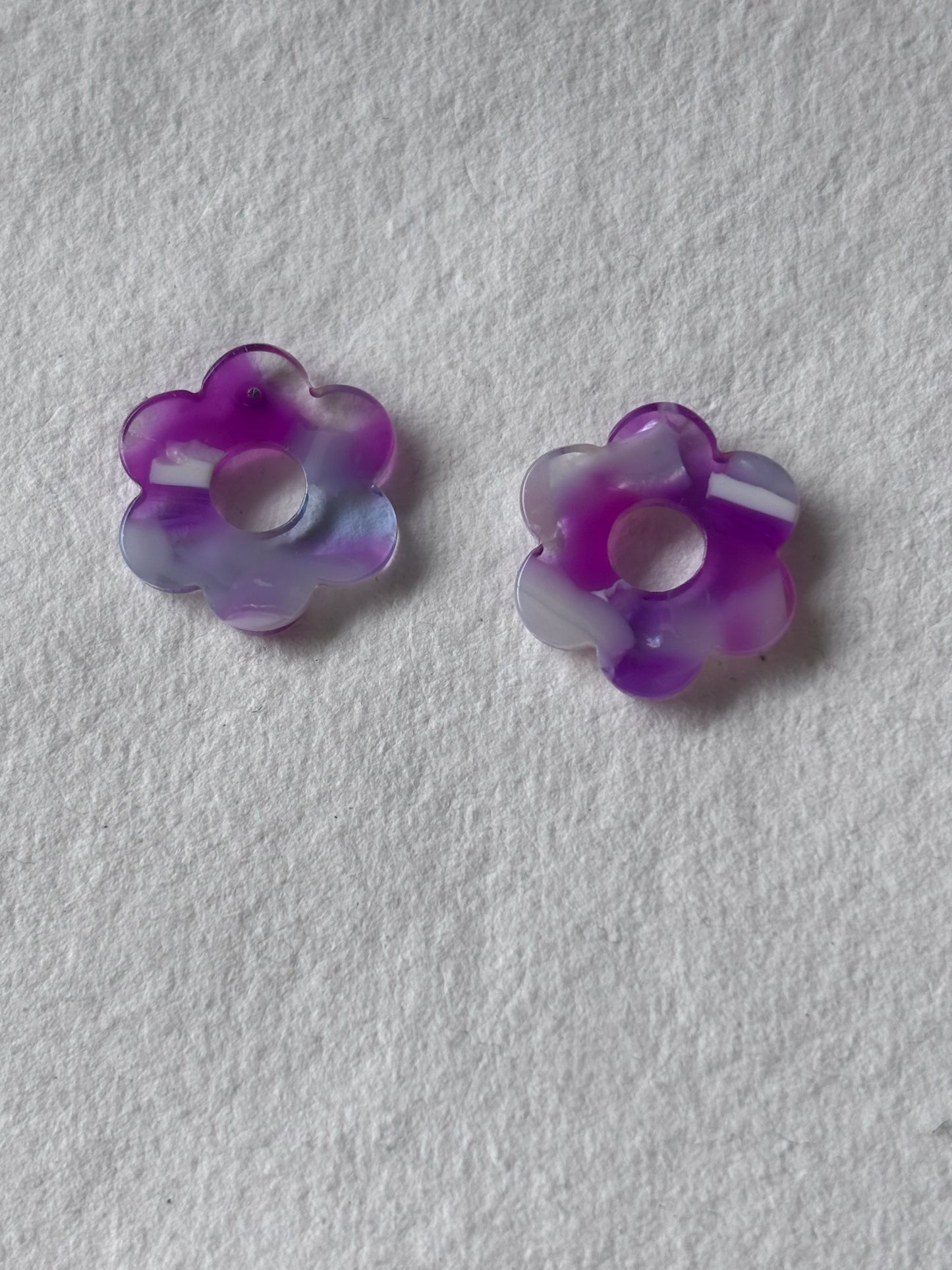 Big Metal London Flower Stud Earrings
