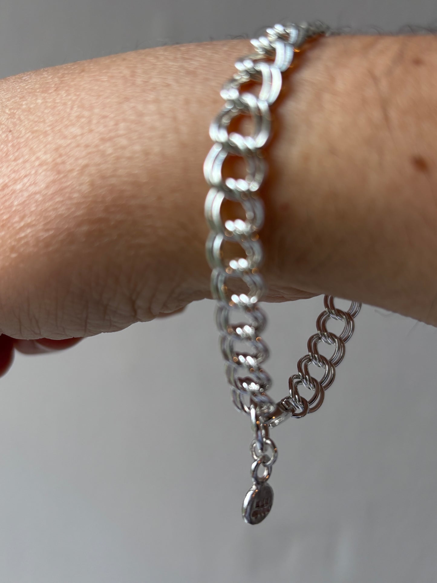 Silver Double Curb Bracelet