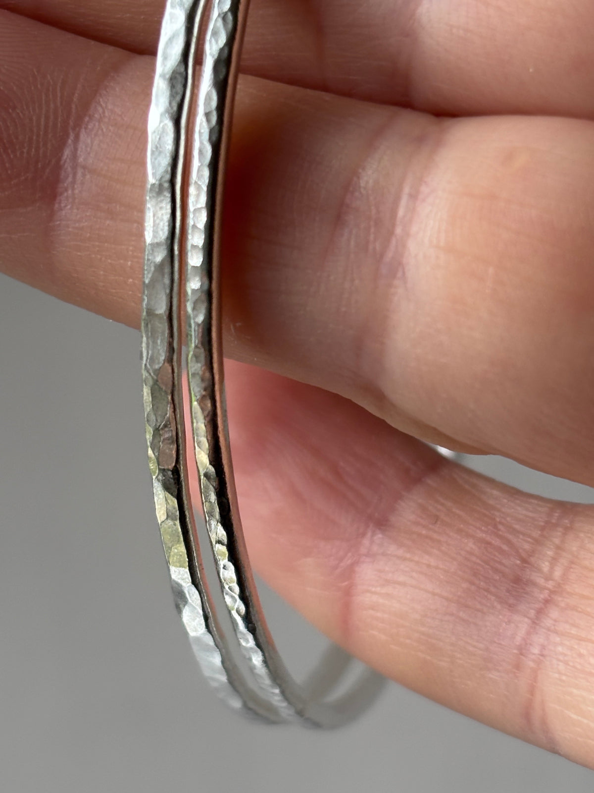 Hammered Bangle Set