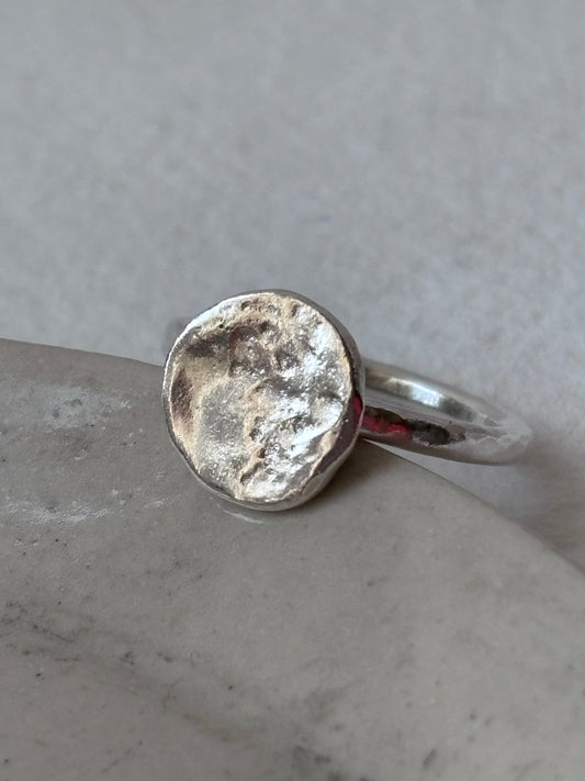 Silver Moon Ring - Size M