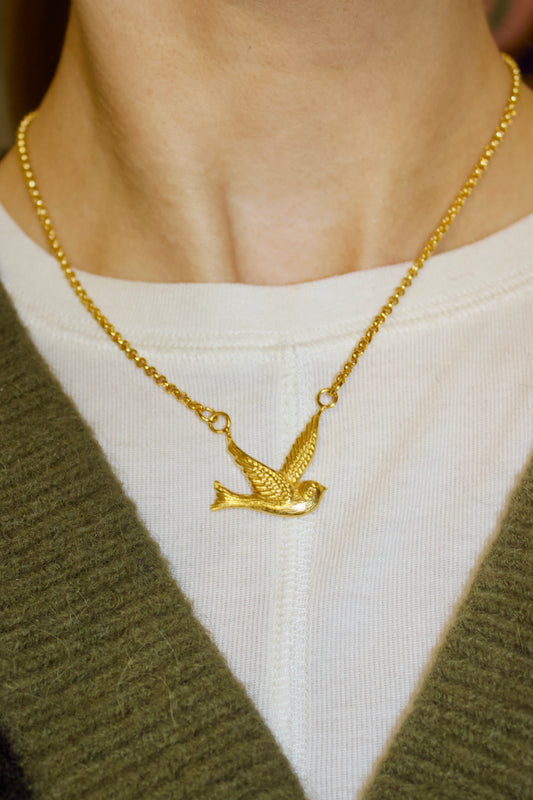 Gold Swallow Necklace (preorder)