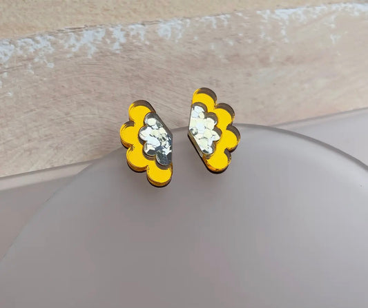 Scalloped Stud Earrings - Marigold - Rosa Pietsch