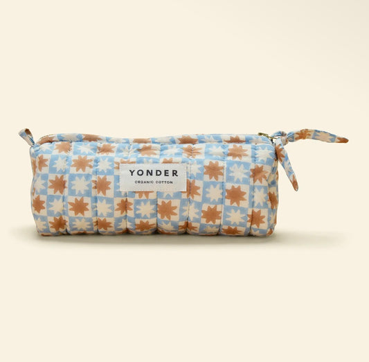 Quilted Barrel Case | Pinwheel | Sky