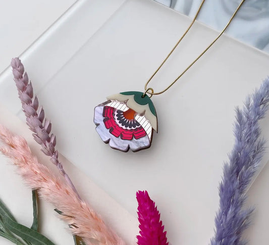 Isobel Floral Pendant Necklace - Rosa Pietsch