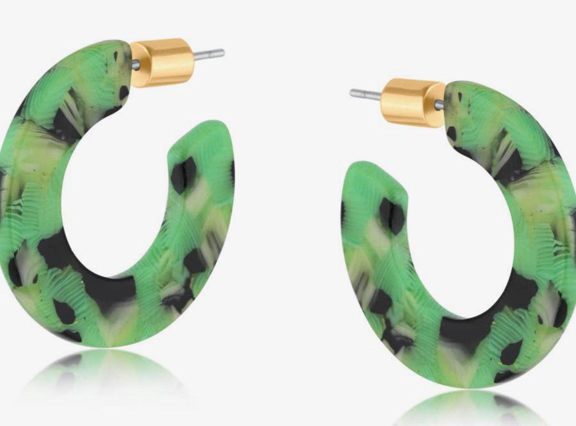 Big Metal London Resin Hoops