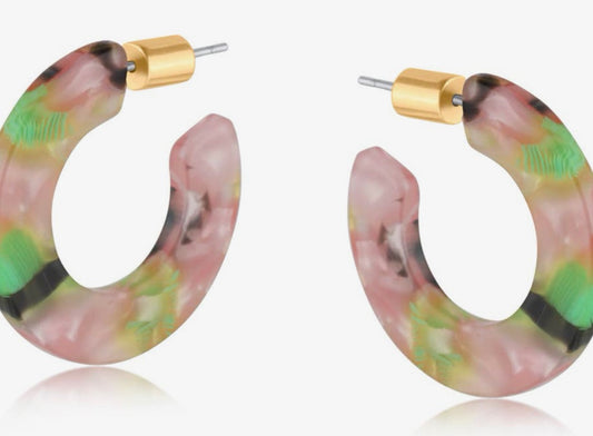 Big Metal London Resin Hoops