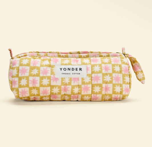 Quilted Barrel Case Pinwheel | Lemon