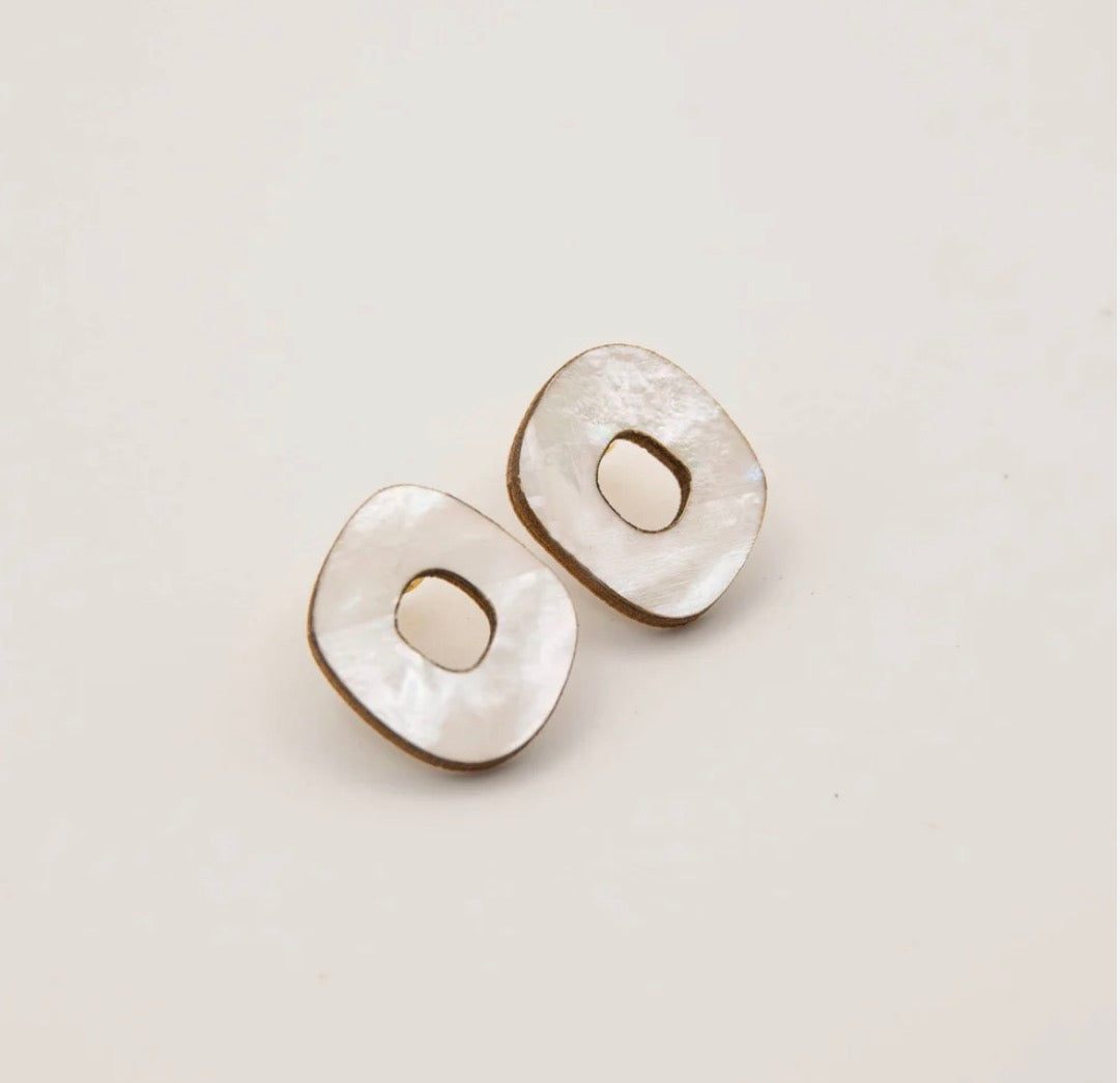 Rounded Form Stud Earrings