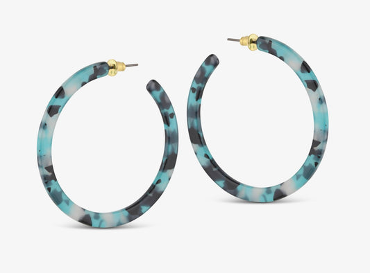 Big Metal London Resin Hoops