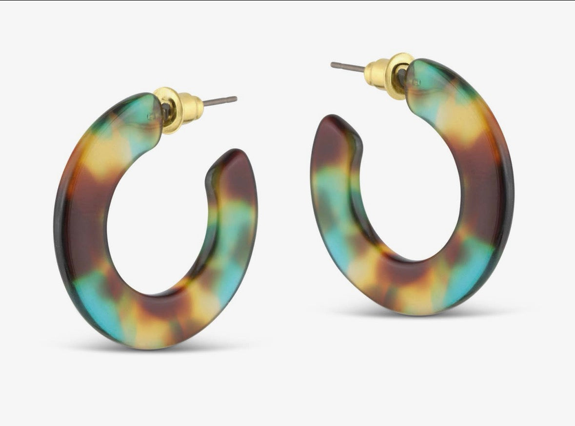 Big Metal London Resin Hoops