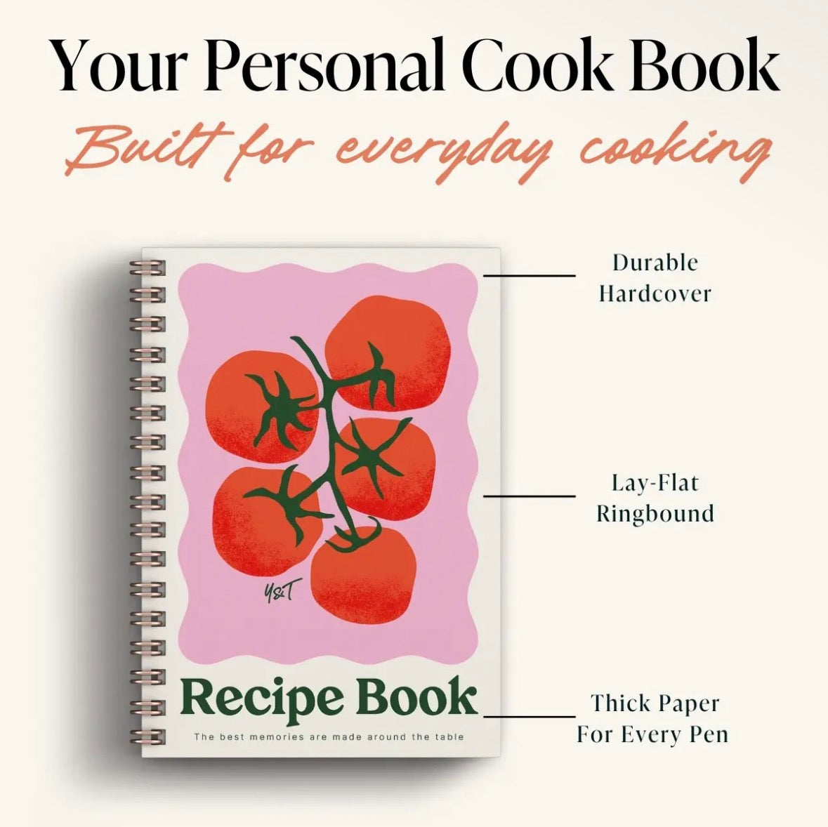 Tomato Recipe Journal | A5 Spiral Hardcover Recipe Book