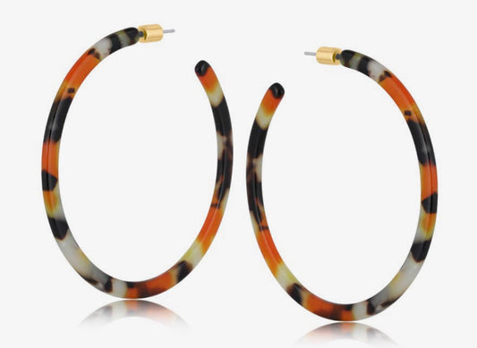 XL Big Metal London Resin Hoops