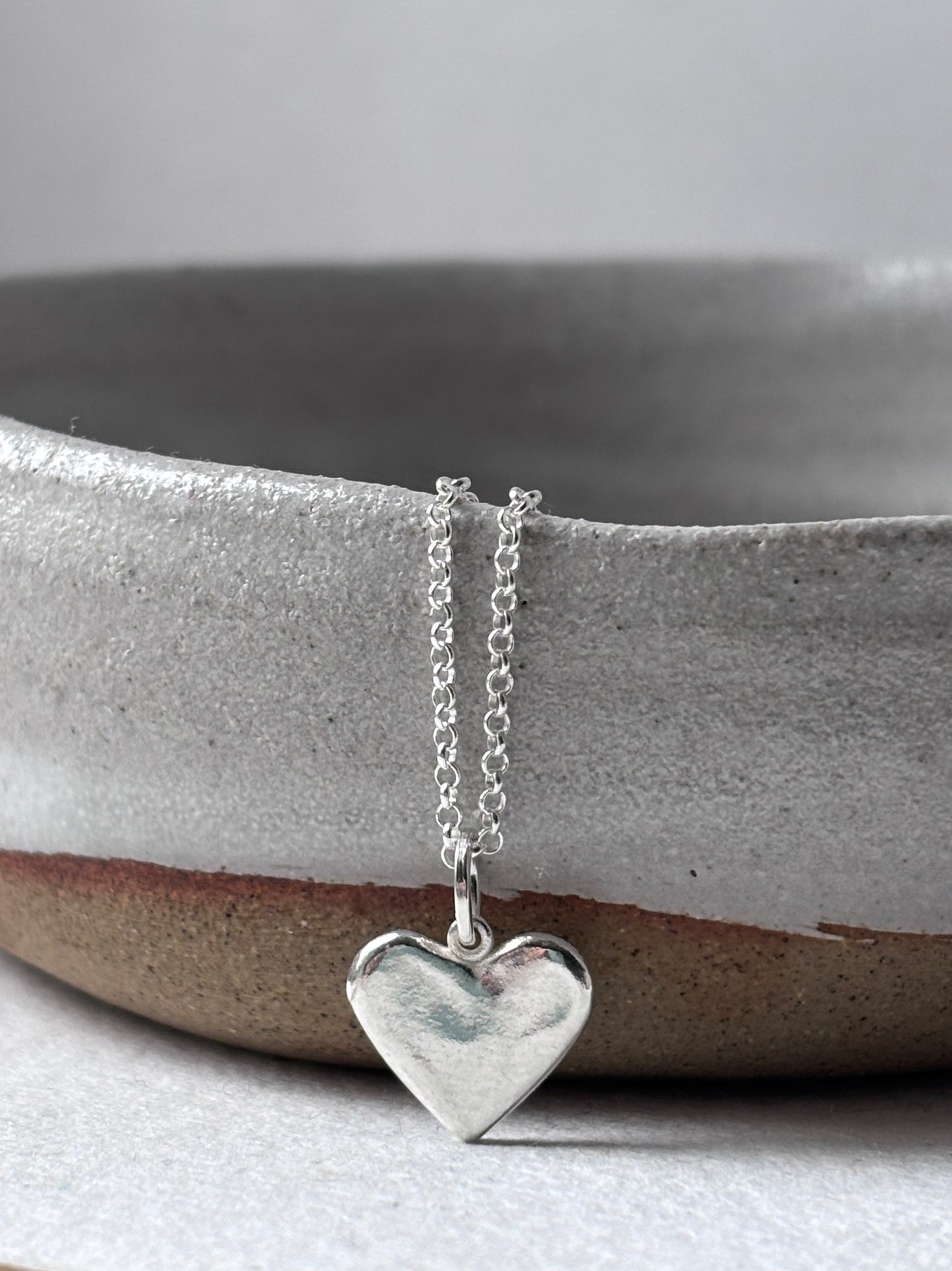Mini Ripple Heart Pendant