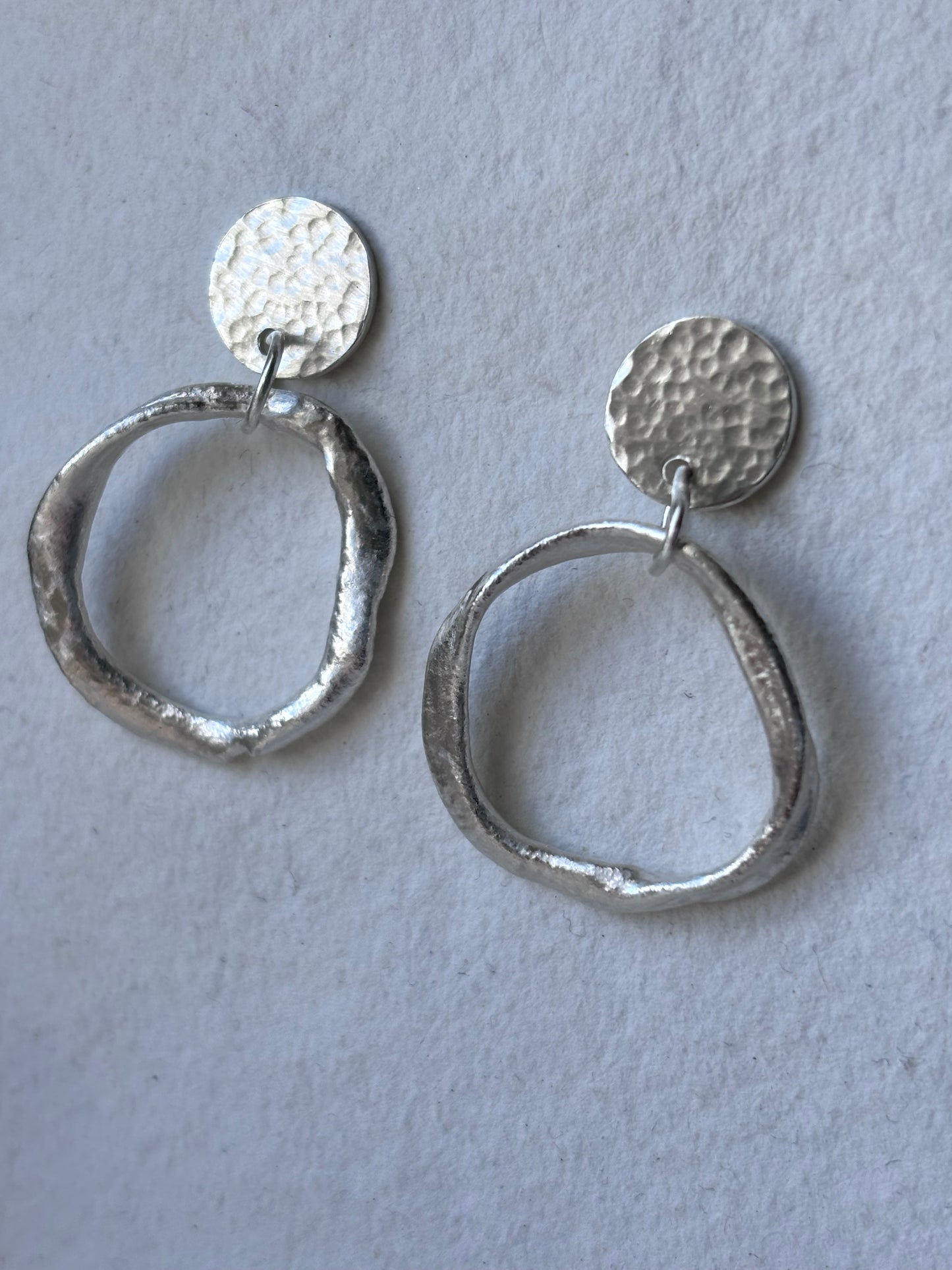Molten Silver Earrings