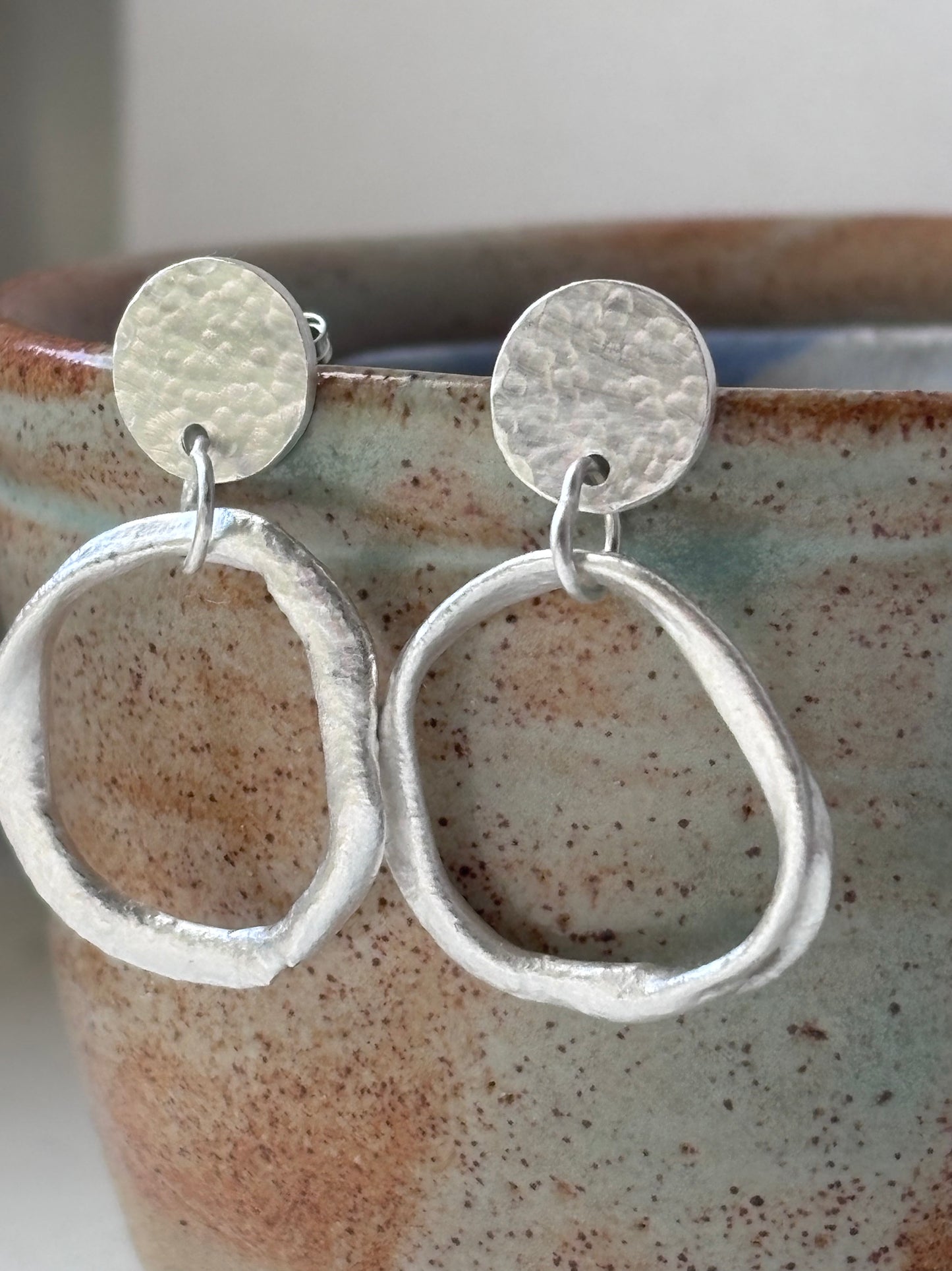 Molten Silver Earrings