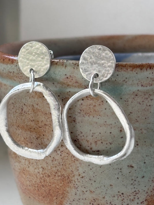 Molten Silver Earrings