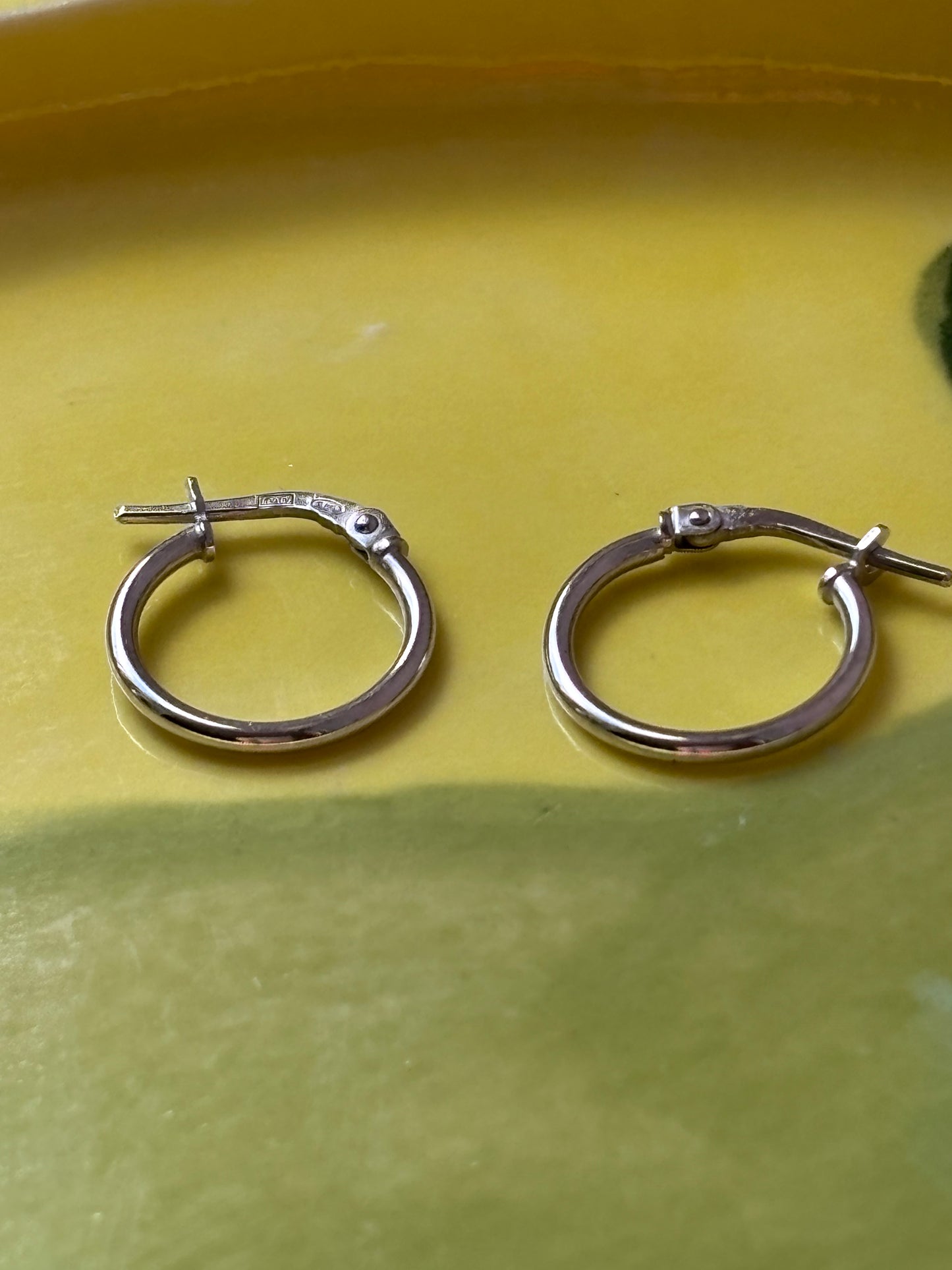 Mini Heart Charm Hoops