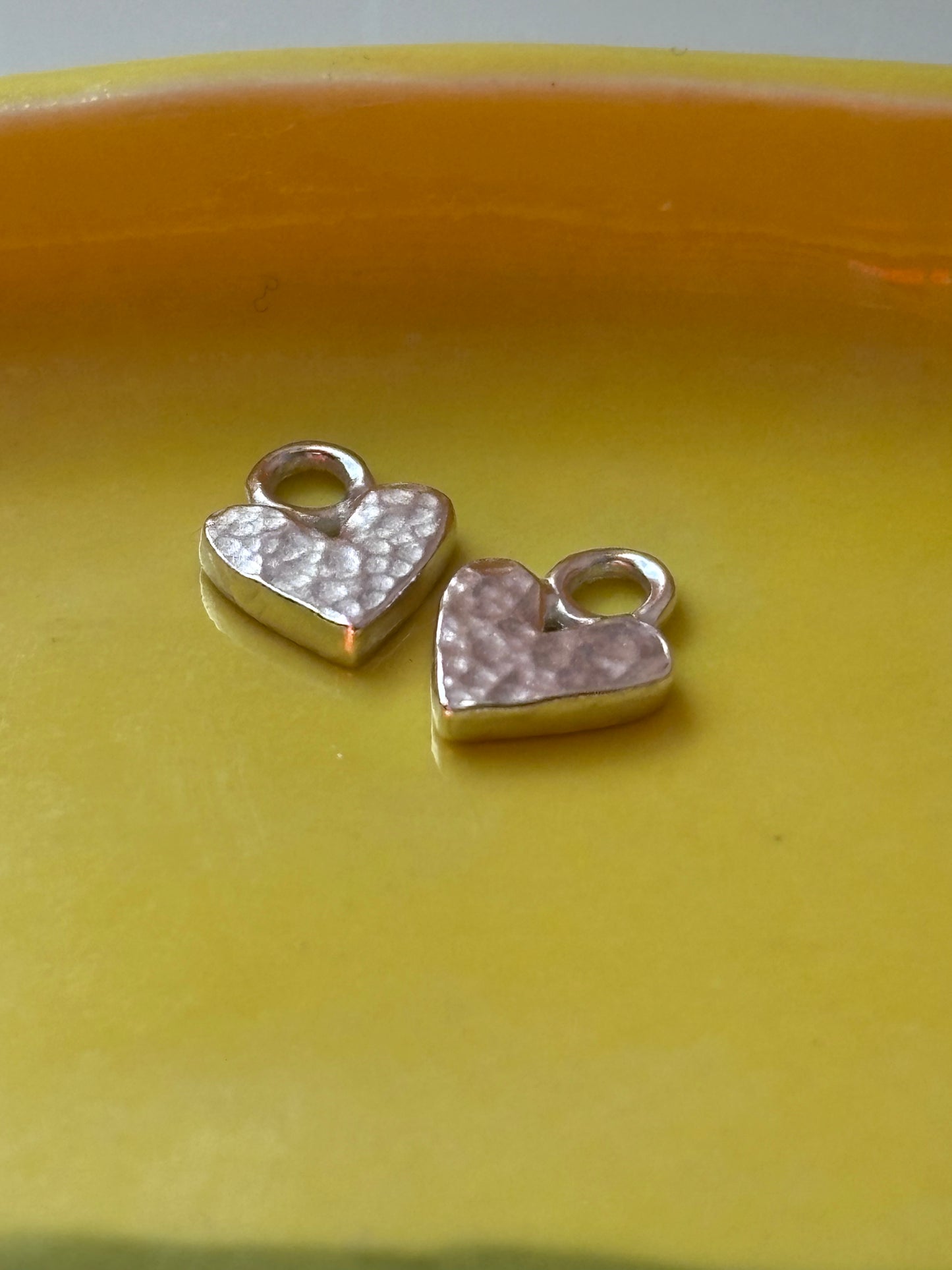 Mini Heart Charm Hoops