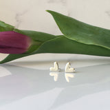 Silver heart studs